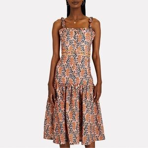 Agua Bendita Dress NWT Nispero Herbacea Atardecer Midi Dress Size XS Linen